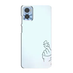 Чохол (Знак сердечка) для Motorola MOTO E22 (Сердечко на блакитному)