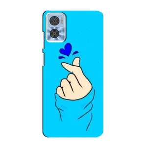 Чохол (Знак сердечка) для Motorola MOTO E22 (Сердечко на синоьому)
