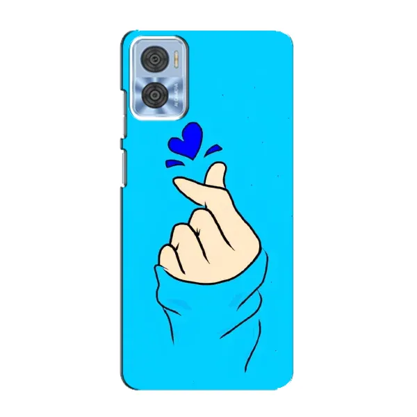 Чехол с рисунком «Сердце на синем» для Motorola MOTO E22 Чехол с рисунком «Сердце на синем» для Motorola MOTO E22