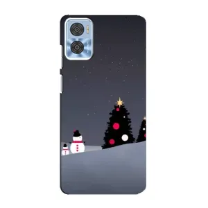 Чехлы на Новый Год Motorola MOTO E22 (Снеговички)