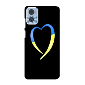 Силиконовый Чехол на Motorola MOTO E22 (Я-Украина) (Украинское сердце)