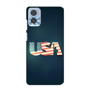 Чехол Флаг USA для Motorola MOTO E22 (USA)