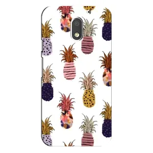 Чехол с изображением вкусной еды для Motorola MOTO E3 (Ананасы)