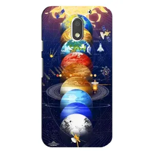 Чехол (ТПУ) с планетами на Motorola MOTO E3 (Арт планети)