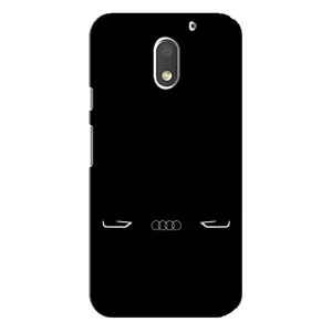 Силіконовий бампер з картинкою машини на Motorola MOTO E3 (Сілует Audi)