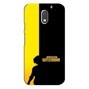 Чехол (TPU) с картинкой "Лого Пабг" на Моторола Мото Е3 (Battlegrounds)