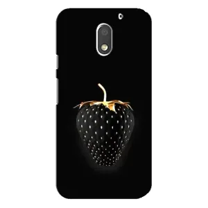 Чехол с изображением вкусной еды для Motorola MOTO E3 (Чёрная клубника)
