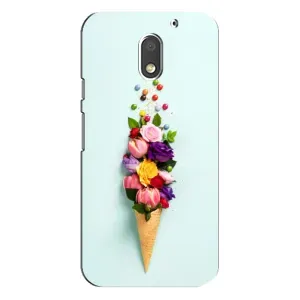 Чохли з тематикою "КВІТИ" на Motorola MOTO E3 (Квітка-морозиво)