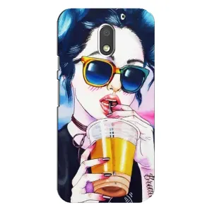 Чохол з картинкою Модні Дівчата Motorola MOTO E3 (Дівчина з коктейлем)