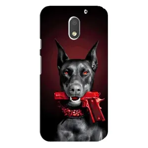 Чехол ДОБЕРМАН для Motorola MOTO E3 (Доберман злой)