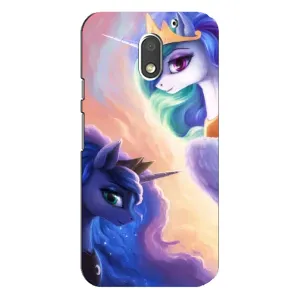 Чехол Unicorn на Motorola MOTO E3 (Единорожки на тучках)