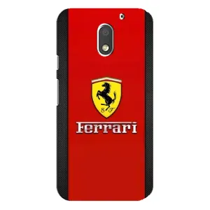 Силіконовий бампер з картинкою машини на Motorola MOTO E3 (Ferrari Logo)