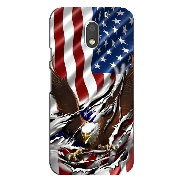 Чехол с рисунком «Флаг USA» для Motorola MOTO E3 Чехол с рисунком «Флаг USA» для Motorola MOTO E3