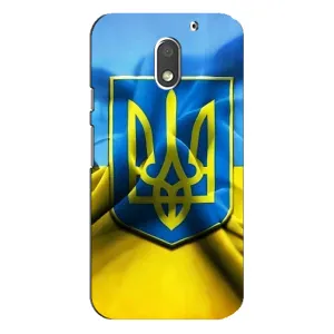 Чохол з картинкою (Патріотичний ГЕРБ) на Motorola MOTO E3 (Герб і Прапор України)
