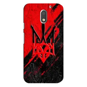 Чохли УПА (Червоно-Чорний) на Motorola MOTO E3 (Герб в кольорах УПА)