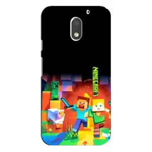 Чехлы для Motorola MOTO E3 (Персонажи Майн Крафт) (Герой Майнкрафт)