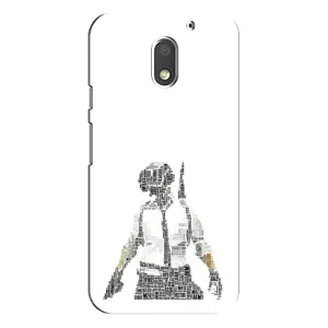 Силиконовый чехол с картинкой "Герой Pubg" на Motorola MOTO E3 (Из букв)