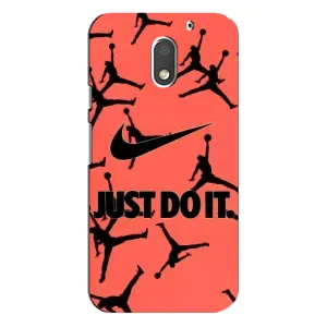 Силиконовый Чехол Nike Air Jordan на Моторола Мото Е3 (Just Do It)
