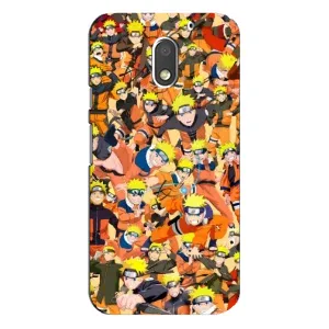 Чехлы с принтом Наруто на Motorola MOTO E3 (Коллаж Наруто)