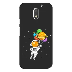 Силиконовый Чехол с принтом "Космонавты" на Motorola MOTO E3 (Космонавт с шариками)