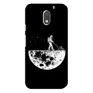 Силиконовый Чехол с принтом "Космонавты" на Motorola MOTO E3 (Космонавт)