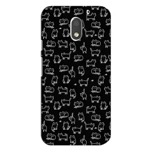 Чехол на тематику: Коты для Motorola MOTO E3 (Котики на черном)