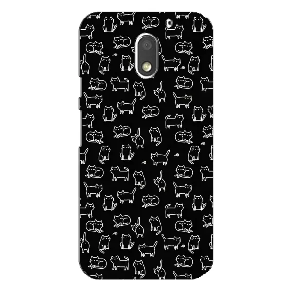 Чехол с рисунком «Котики на черном» для Motorola MOTO E3 Чехол с рисунком «Котики на черном» для Motorola MOTO E3