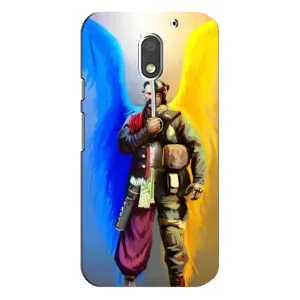 Чохол з картинкою (Патріотичний КОЗАК) на Motorola MOTO E3 (КОЗАК з крилами)