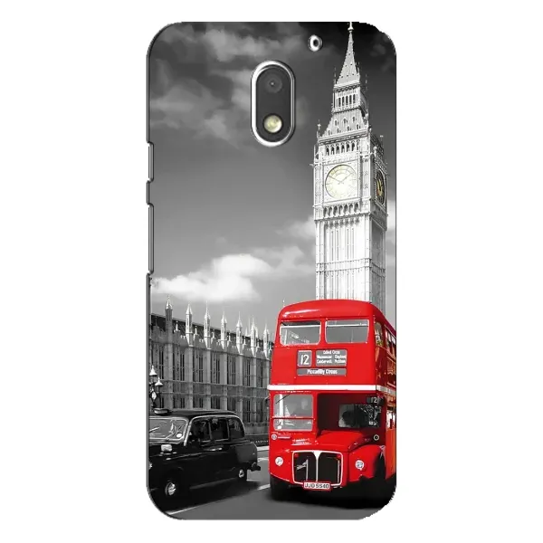 Чехол с рисунком «Красный автобус» для Motorola MOTO E3 Чехол с рисунком «Красный автобус» для Motorola MOTO E3