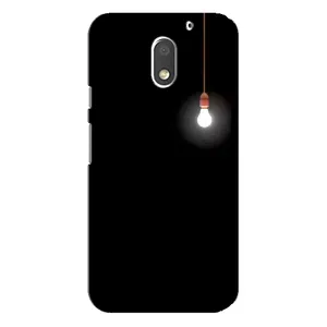 Чохол з картинками на чорному фоні для Motorola MOTO E3 (Лампочка)