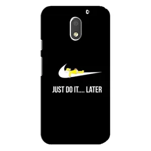 Силиконовый Чехол на Motorola MOTO E3 с картинкой Nike (Later)