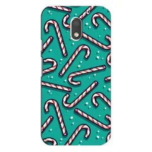 Силіконовий бампер на різдво для Motorola MOTO E3 (Льодяники)