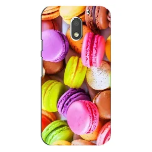 Чехол с изображением вкусной еды для Motorola MOTO E3 (Макаруны)