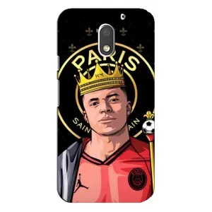 Чехол (TPU) с Футболистом на Motorola MOTO E3 (Mbappe King)