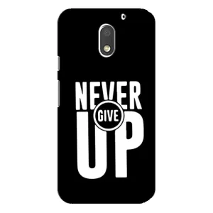 Силиконовый Чехол на Motorola MOTO E3 с картинкой Nike (Never Give UP)