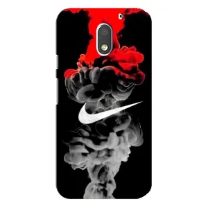 Силиконовый Чехол на Motorola MOTO E3 с картинкой Nike (Nike дым)