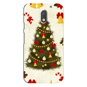 Чохол новорічна ялинка на Motorola MOTO E3 (Новорічний принт)