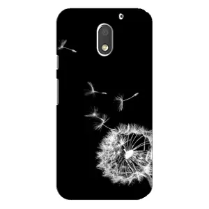 Силіконовий Чохол з кульбабками на Motorola MOTO E3 (Кульбабка на чорному)