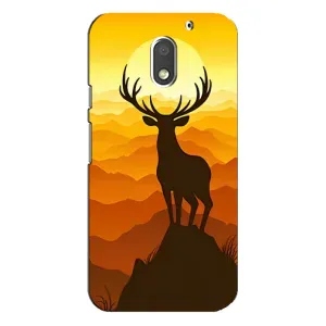 Чехлы с изображением разных животных для Motorola MOTO E3 (Силуэт Оленя)