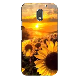 Чохол з Квітами для Motorola MOTO E3 (поле соняшників)