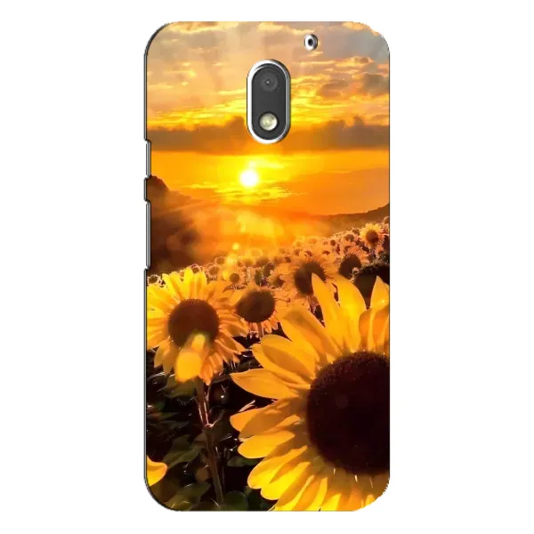 Чехол с рисунком «поле подсолнухов» для Motorola MOTO E3