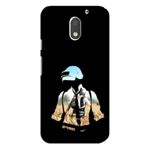 Силиконовый чехол с картинкой "Герой Pubg" на Motorola MOTO E3 (Пубг мен)