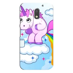 Чехол Unicorn на Motorola MOTO E3 (Радуга единорожка)