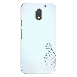Чохол (Знак сердечка) для Motorola MOTO E3 (Сердечко на блакитному)