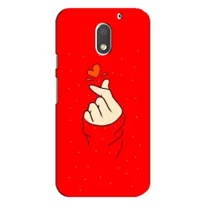 Чехлы (Знак сердечка) на Motorola MOTO E3 (Сердце на красном)