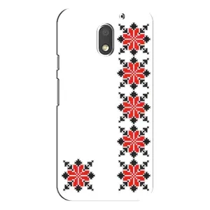Силиконовый Чехол на Motorola MOTO E3 с картинкой Вышиванки (Силуэт вышиванки)