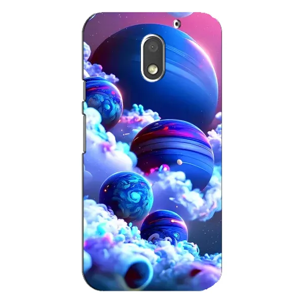 Чехол с рисунком «Синие планеты» для Motorola MOTO E3 Чехол с рисунком «Синие планеты» для Motorola MOTO E3