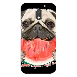 Чехол (ТПУ) Милые собачки для Motorola MOTO E3 (Смешной Мопс)
