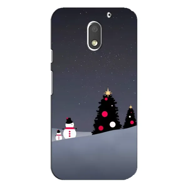 Чехол с рисунком «Снеговички» для Motorola MOTO E3 Чехол с рисунком «Снеговички» для Motorola MOTO E3