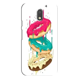 Чехол с изображением вкусной еды для Motorola MOTO E3 (Сочные пончики)